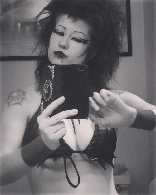 deathrock:#drunk and feeling #cute #goth...