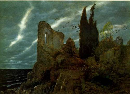 sakrogoat:Arnold Böcklin - Ruins by the Sea