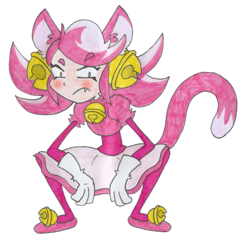 A really quick drawing of Mad Mew Mew from the Switch edition...