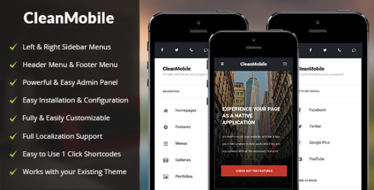 Clean Mobile v1.4 – Mobile WordPress Theme Nulled