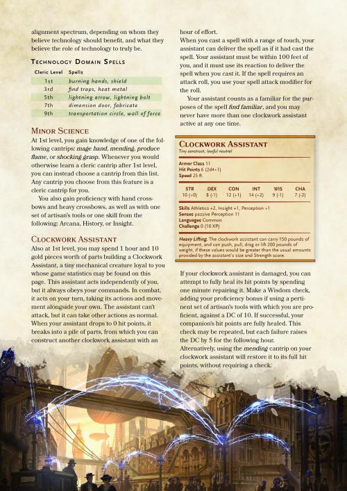 dnd-5e-homebrew:Technology Domain Cleric by...