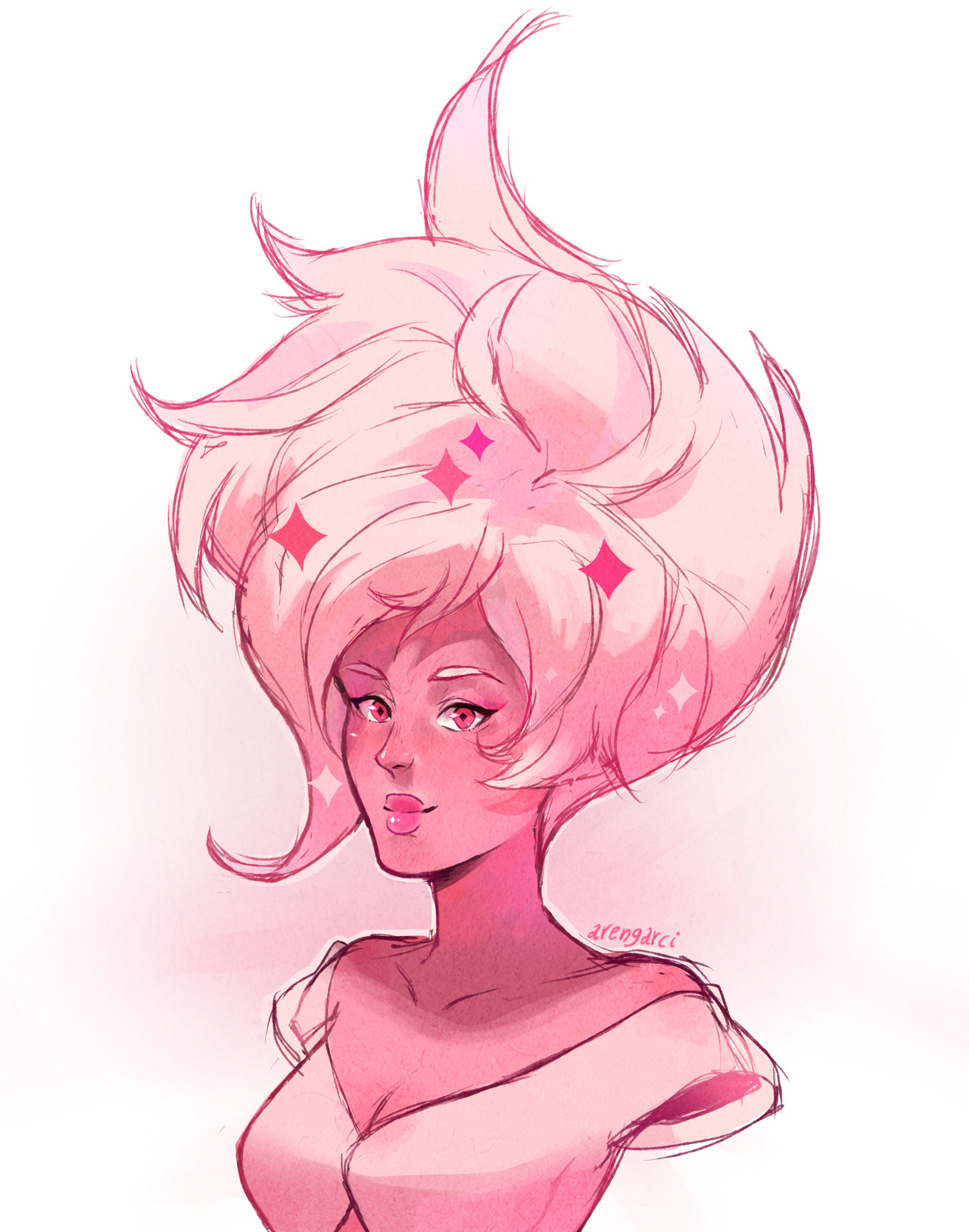 I love Pink Diamond’s beta design, wish she had that hair