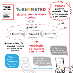 Resumen gráfico del proyecto TURNÓMETRO, una app para mejorar los debates presenciales, desarrollada durante #ICDemocia en Medialab-Prado.
Toda la información del proyecto, aquí.
Gráfica: Elisa Cuesta / Ilustraciones: Enrique Flores