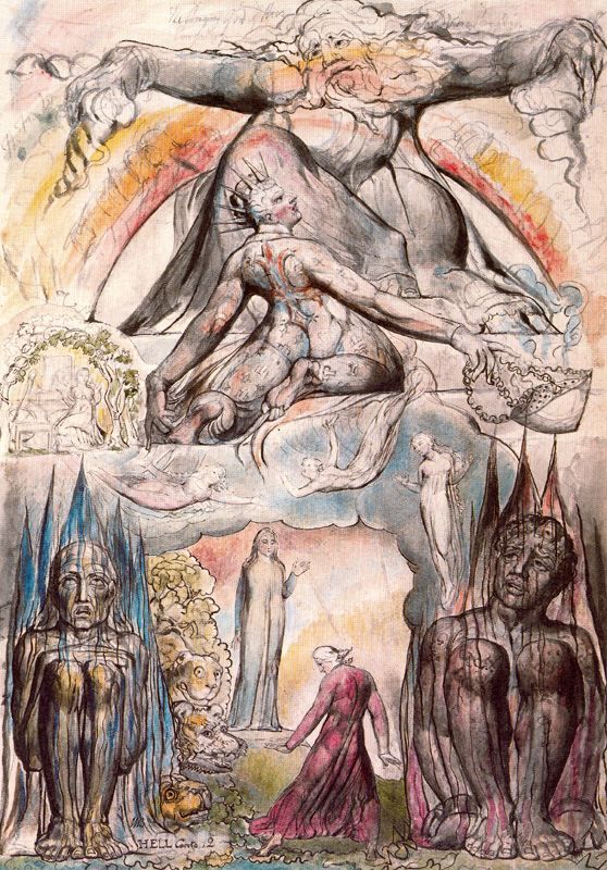 Antaeus Dante/'s Divine Comedy William Blake Illustrations Fine Art Print