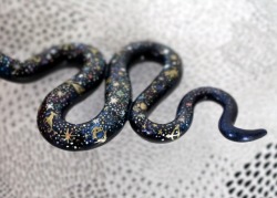 Galaxy Zodiac Snake Figurine, by Valla Vica Design...