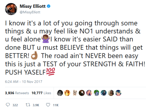 securelyinsecure:Words of inspiration from Missy Elliott