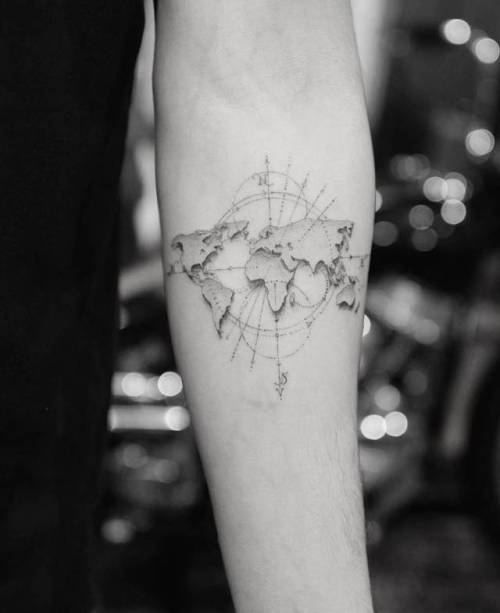 100 Awesome Compass Tattoo Designs  Art and Design