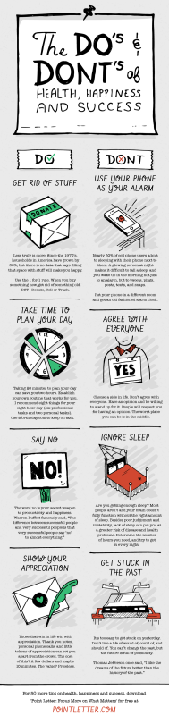 50 Do's and Don'ts of Health, Happiness and Success (Infographic)