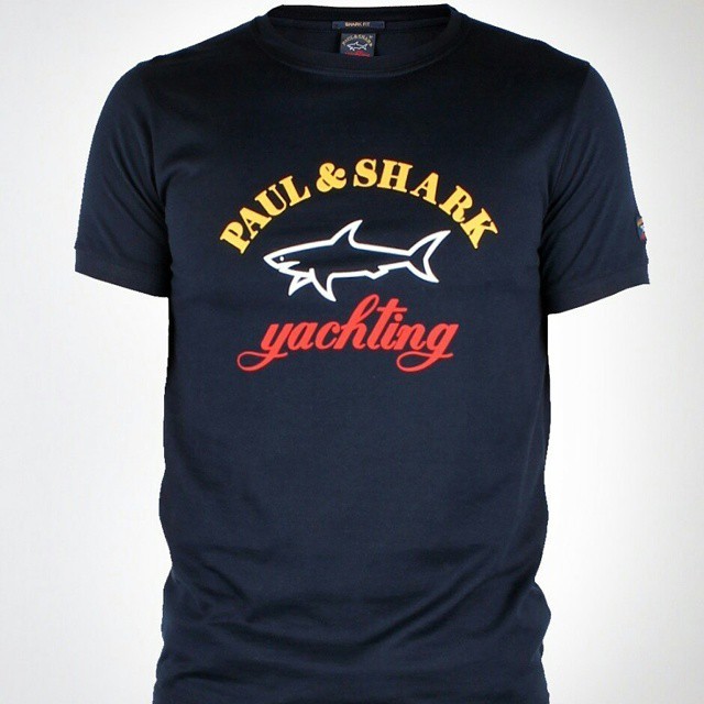 Blackpelican Apparel — Paul and Shark navy blue crew neck T-shirt...