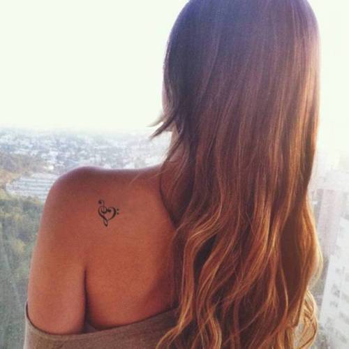 Music heart temporary tattoo, get it here ►... music;bass clef;treble clef;heart;love;temporary