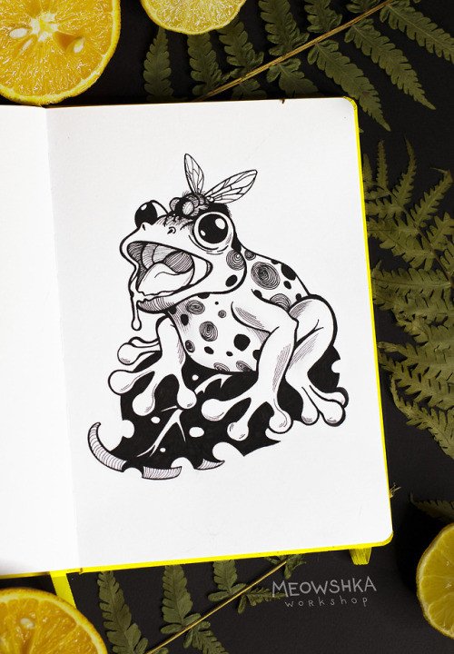 miaushka:#Drooling Mojo (pet from WoW)#inktober...