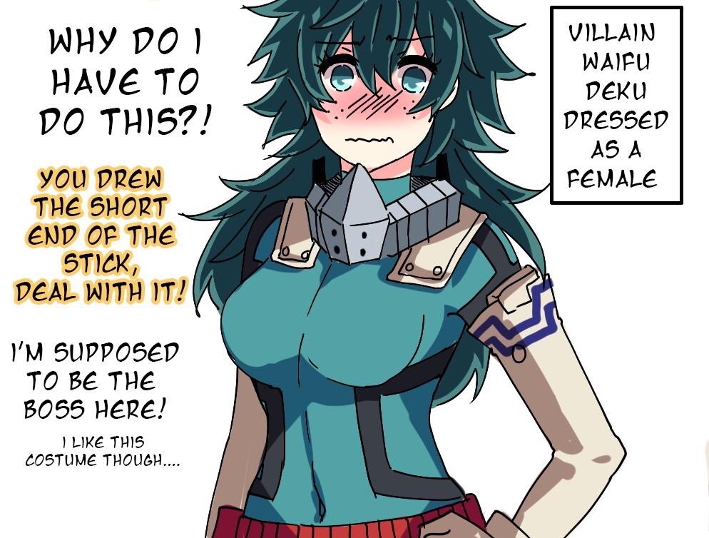 Kims Art Dump — Villain Waifu Deku Doing The Kiryuin Satsuki Heel 