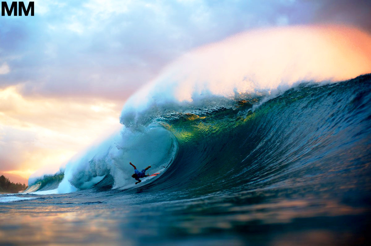 MORGAN MAASSEN | Someone's about to hit the reef at Pipeline.