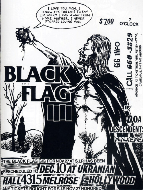 onlytheyoungdieyoung:Black Flag and the art of Raymond Pettibon