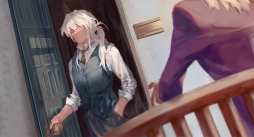 Chapter 3 art to accompany @jesuisaubergine‘s fic, The Ripper...