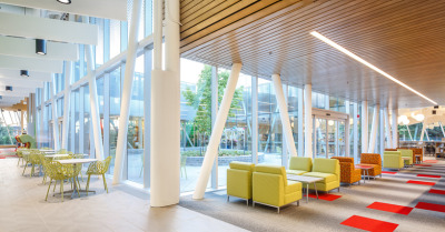 designismymuse:<br /><br />Vaughan Civic Centre Resource Library<br />Architects- ZAS ArchitectsLocation- Toronto, CanadaSource- designboom<br />The library is a transformative space aiming to empower local residents of all ages and demographics and most of all, dedicated to community learning, gathering, creating and celebration.<br />*for design inspiration, follow @designismymuse <br />