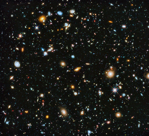 The Hubble Ultra-Deep Field image shows some of the most remote galaxies visible with present technology, each consisting of billions of…