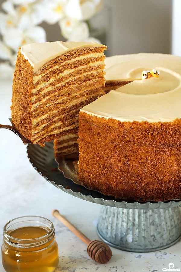 The Most Amazing Russian Honey Cake - Sweet Tooth Girl
