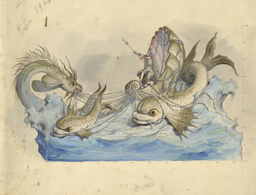 thatsacooldragon:Float designs, 1888-1904The Krewe of...