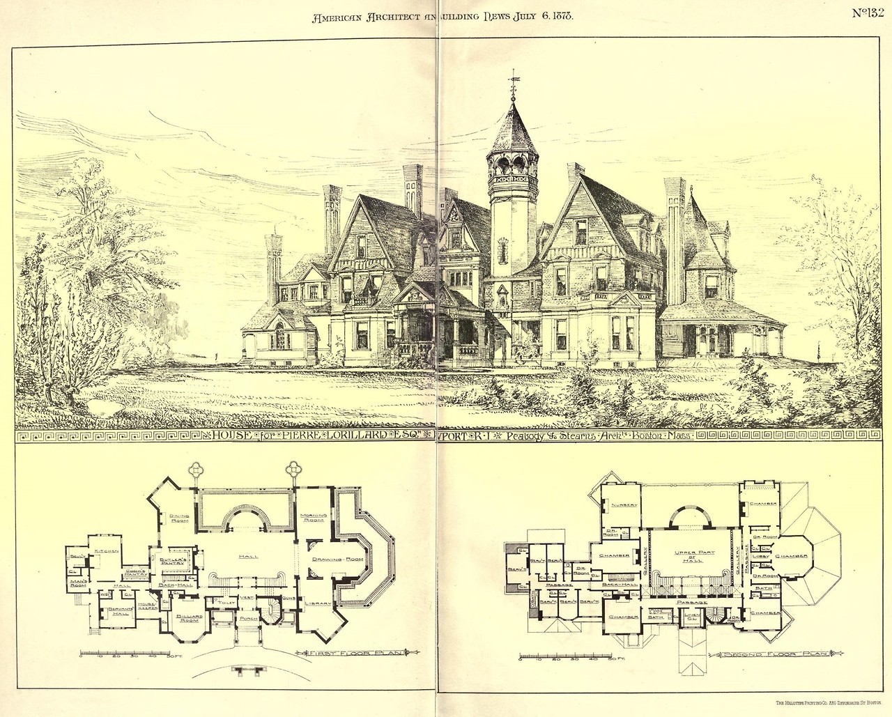 Floor Plan Prints American Architect Building News 1887