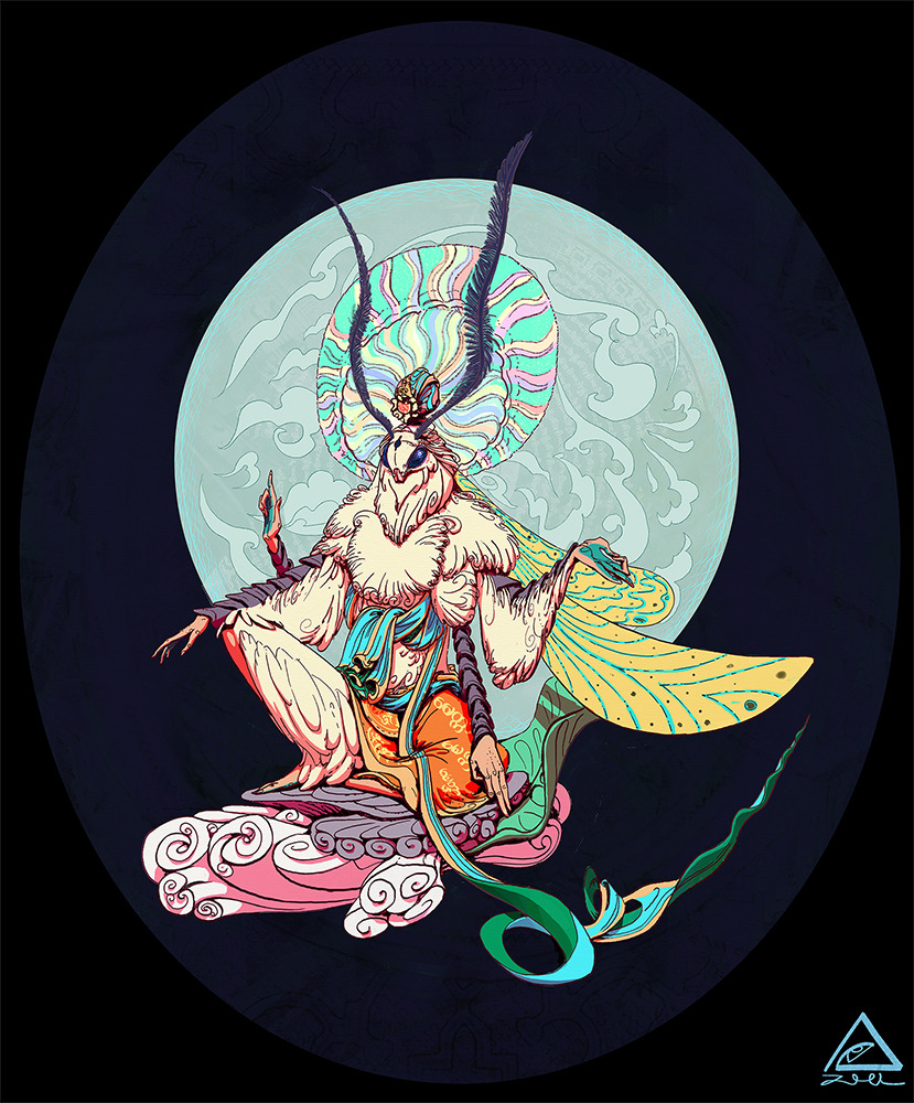 Moth Boddhisattva for #characterdesignchallenge Follow for more of my art: deviantart instagram