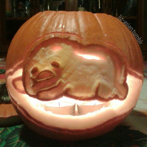 Gudetama ぐでたま pumpkin carving halloween halloween 2016 sanrio pumpkin happy halloween