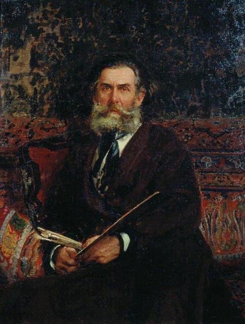 artist-repin:Portrait of the Artist A. P. Bogolubov, 1876,...