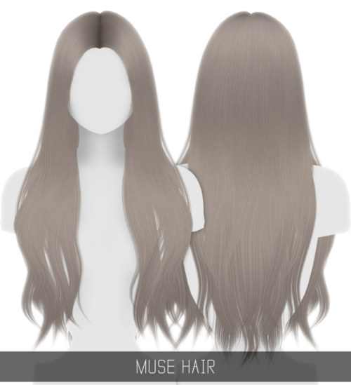 simpliciaty-cc:MUSE HAIR36 swatches;HQ mod compatible;Custom...