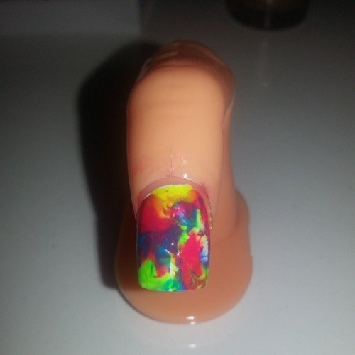 Funky tiedye effect! :) #nailart #nails #falsenails