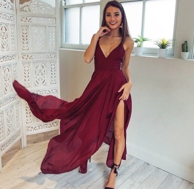 Burgundy Dress Tumblr