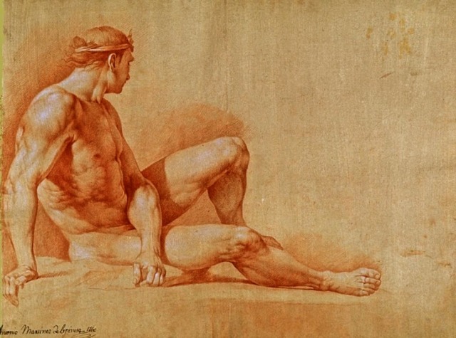 Distractio Infinita Langoaurelian Male Nude Reclining On Floor