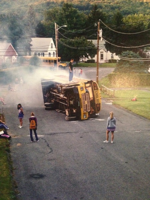 larastones:Bus Fire, 2001 from the Twilight series by Gregory...