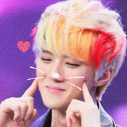 Oh Sehun Rainbow Hair Icons Tumblr