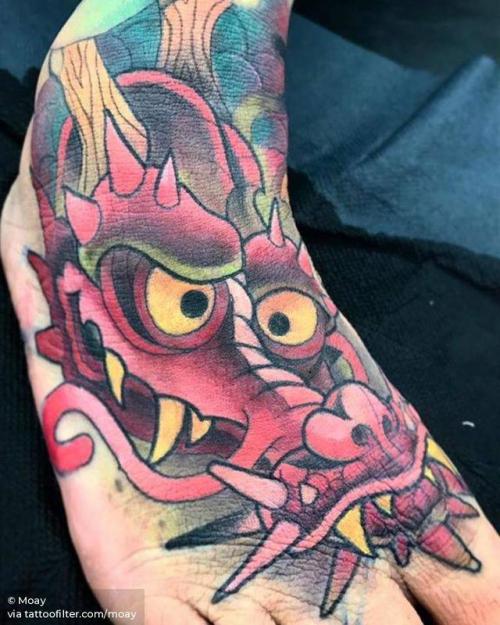 By Moay, done at 48920 Tattoo Shop, Portugalete.... moay;foot;dragon;facebook;twitter;medium size;mythology;new school