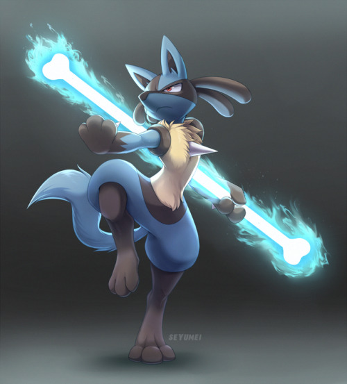 lucario pokemon gen 4 pokemon bone rush pokemon gen 4 fanart nintendo video games art seyumei