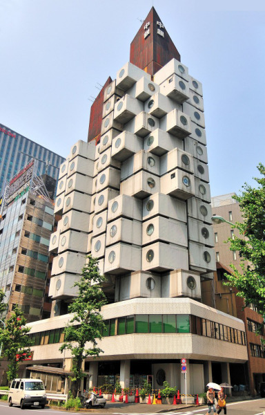 paysagearchitectural:<br />NAGAKIN CAPSULE TOWER<br />Architect : Kisho Kurokawa<br />Location: Tokyo, Japan<br />Start Project : 1970<br />Project Complete: 1972<br />