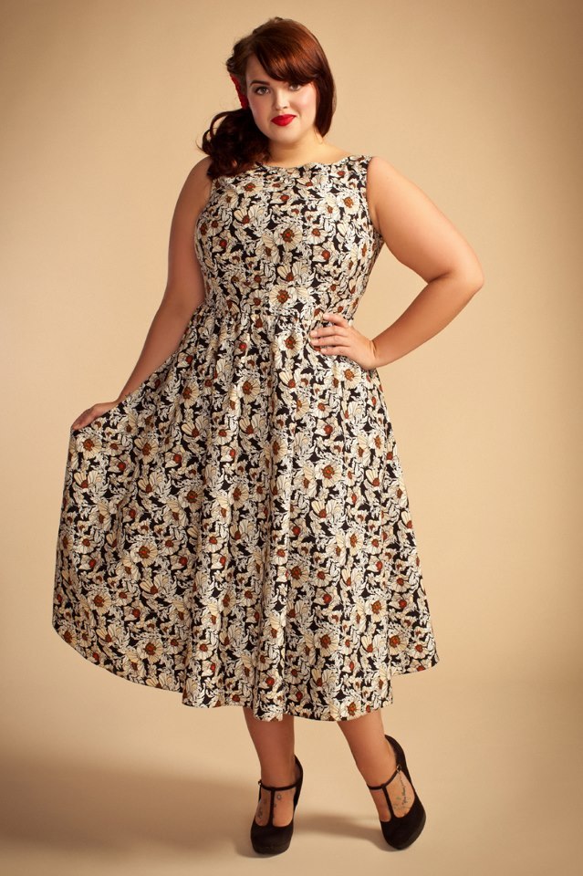 Fat Girl, Vintage Style. • lushious: New Lady V of London Plus Size Dresses