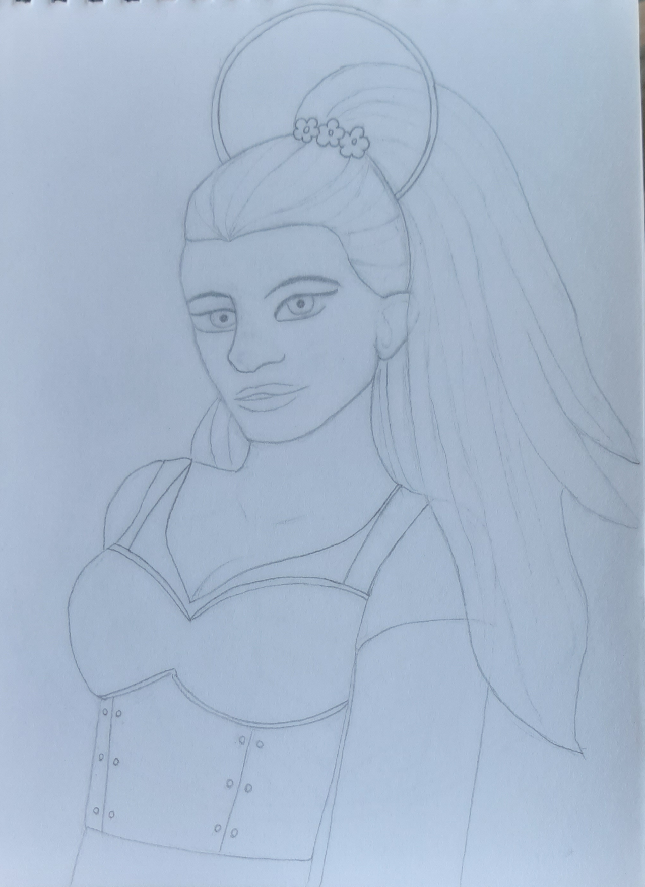 A pencil sketch of Reani
