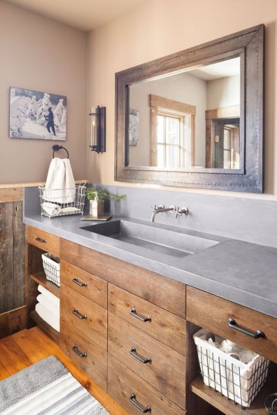 Refined Rustic BathroomHere is an awesome home interior design and decor blog