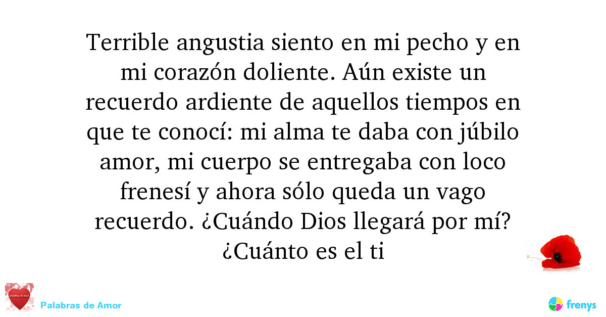 Siento una angustia en el pecho