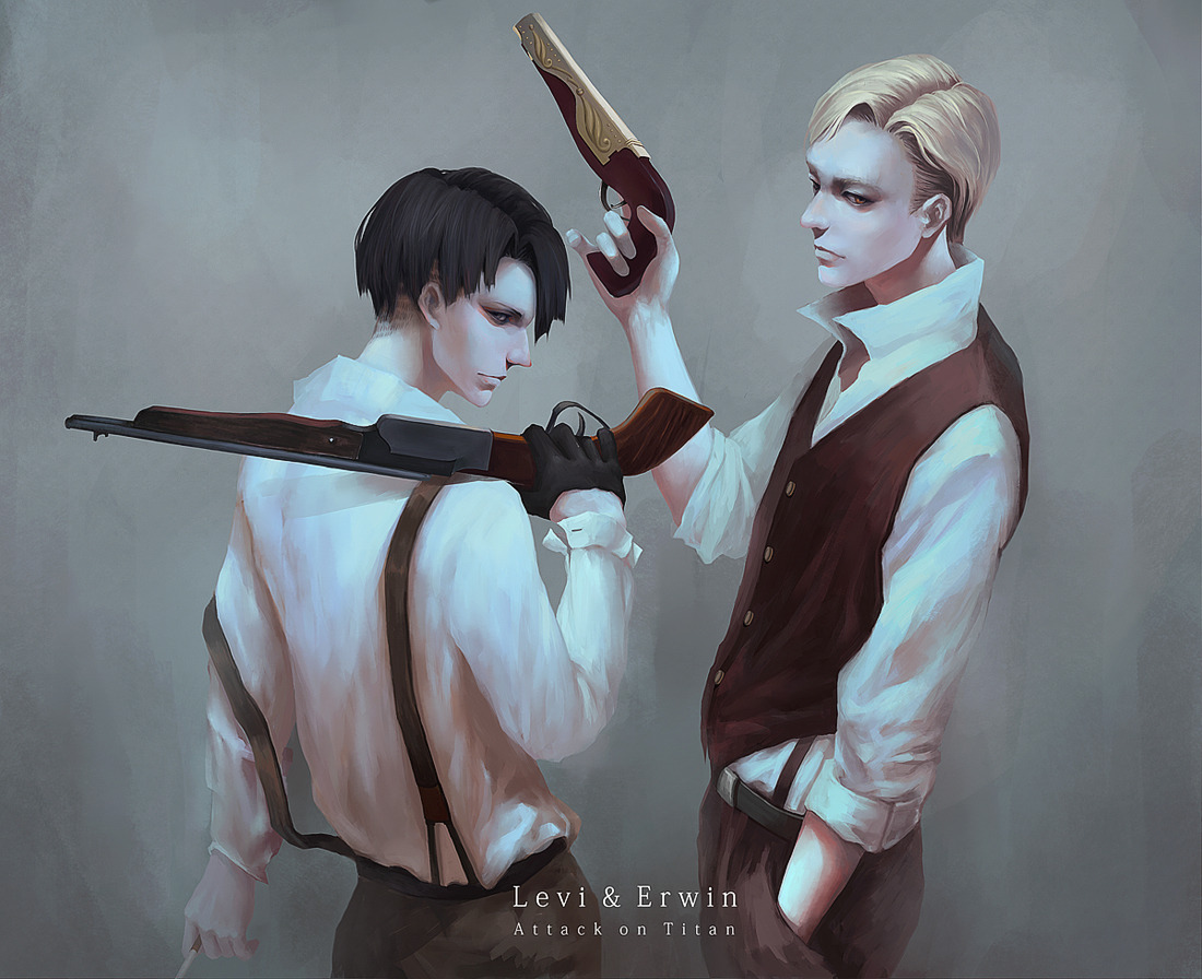 Levi's Manga Wallpaper | Levi and Erwin More attack on titan wallpaper ...