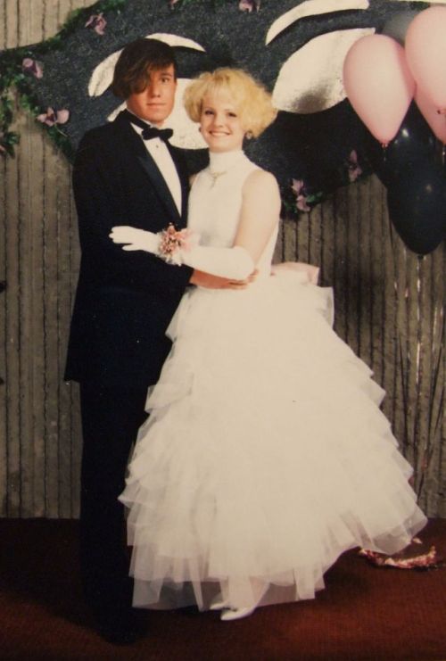 vintageeveryday:Cool snaps of the 1980s prom couples.