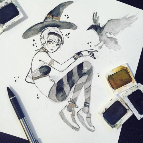 lanxin:A collection of fashion doodles of the portal witch and...