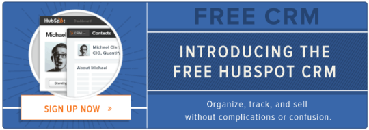 sign up for the free hubspot crm