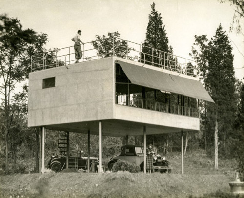 A. Lawrence Kocher y Albert Frey, Aluminaire House, 1931, vista...