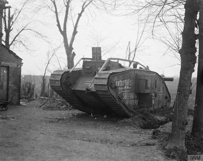 retrowar — British Mark IV Tank captured by Germans