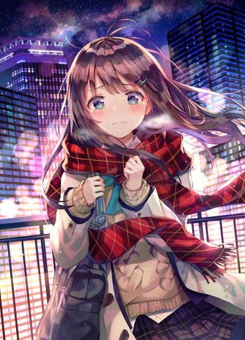 anime girl with a coat | Tumblr