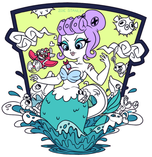 zoestanleyarts:Cuphead vs Cala Maria