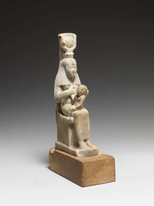 met-egyptian-art:Isis with Horus, Egyptian ArtMedium: Statue:...