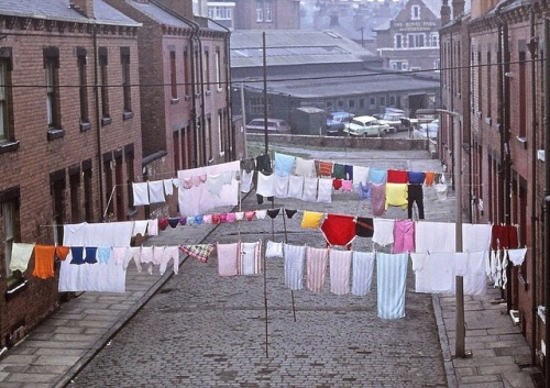 Eric Miles laundry urban city street Leeds terrace 1970s